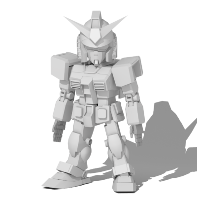 ダウンロード出来ます。モデリングほぼ完成しました、RX-78ガンダムです。