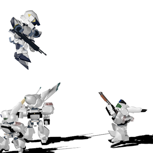 アーバレストとイングラム2号機