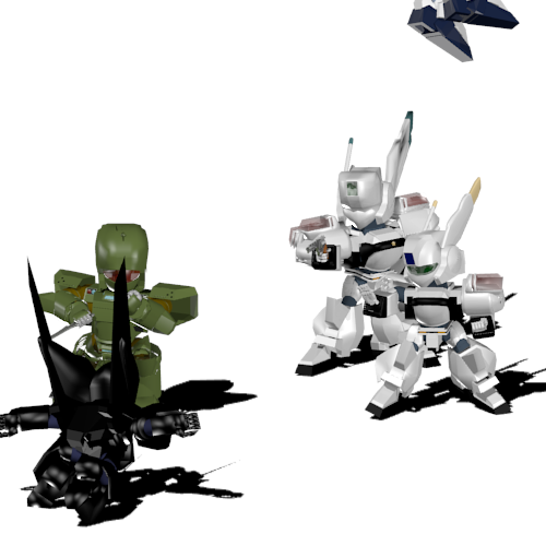 イングラム1号機、3号機、ヘルダイバー、グリフォン